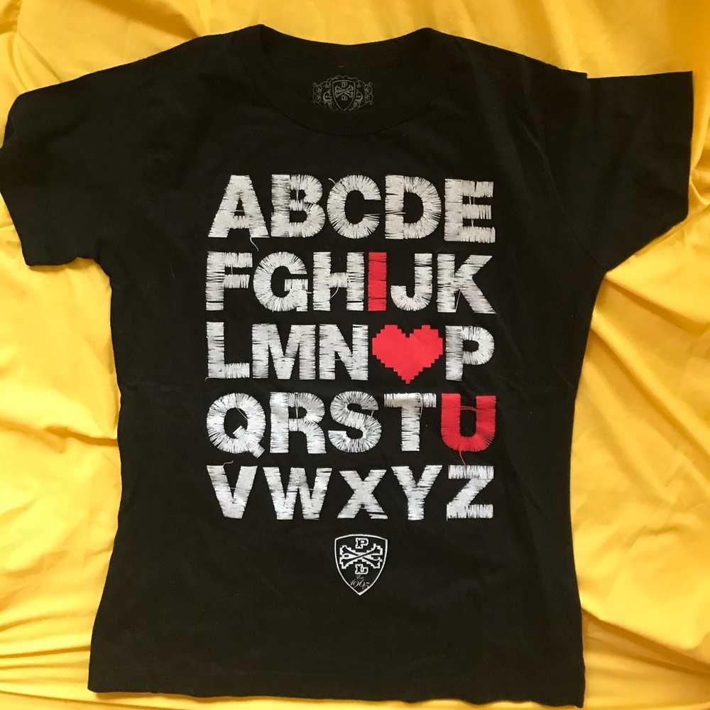 ED SHEERAN I ❤️ You Alphabet Tee Shirt- I Love You